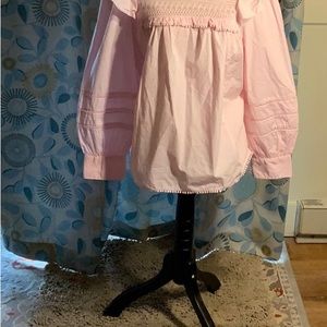 J Crew Crocheted Lace Ruffle Top Pink Size Medium